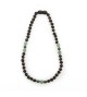 Amber teething necklace - Gemstone - Amber and semi-percious stones 